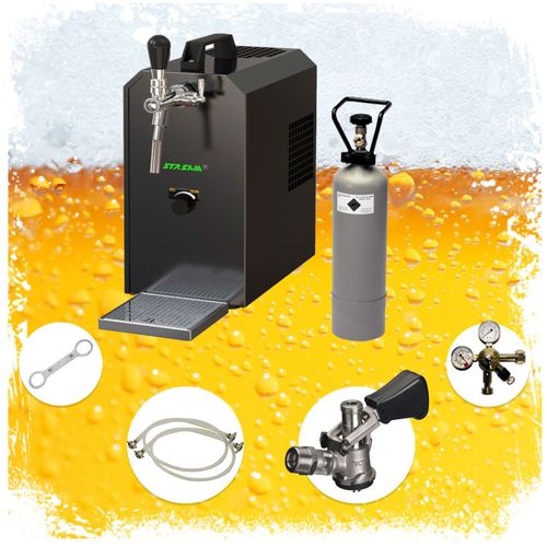 [Bundle] Set completo - Spillatore birra - STREAM 50, dispenser birra, macchina  per birra 1-linea, 45 litri/h - dry cooler