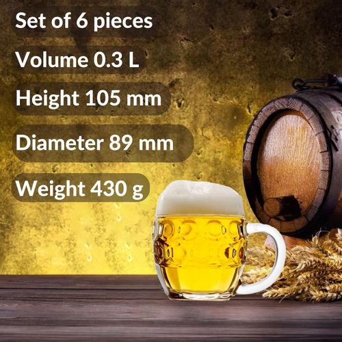SAHM Set 6 Bicchieri Da Birra Altí 420 Ml - Boccale In Vetro Per Degustazione, Lavabili In Lavastoviglie - 4
