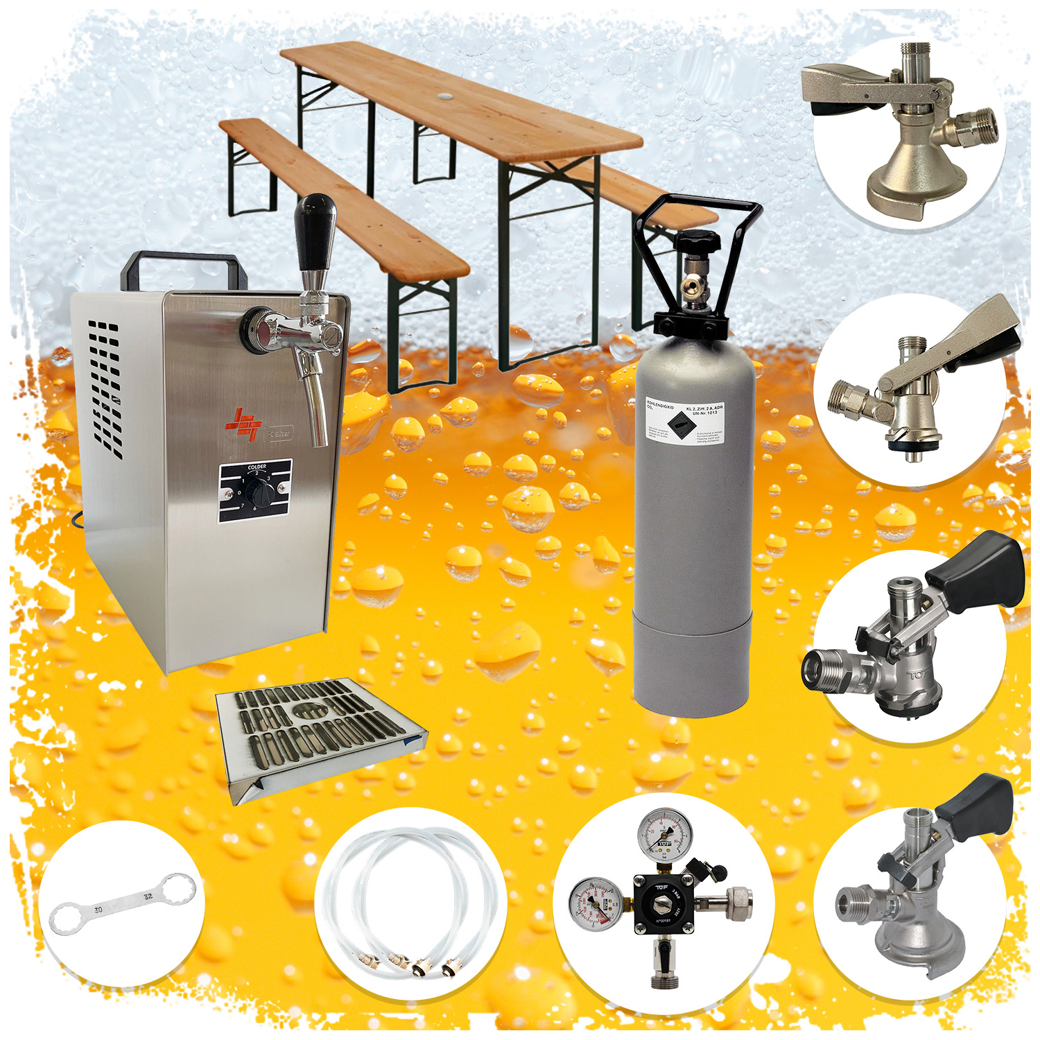 Tireuse à Bière JET 30 Valise - Refroidisseur à Circulation, Débit 35 L/h, Parfaite Pour Fêtes Et événements