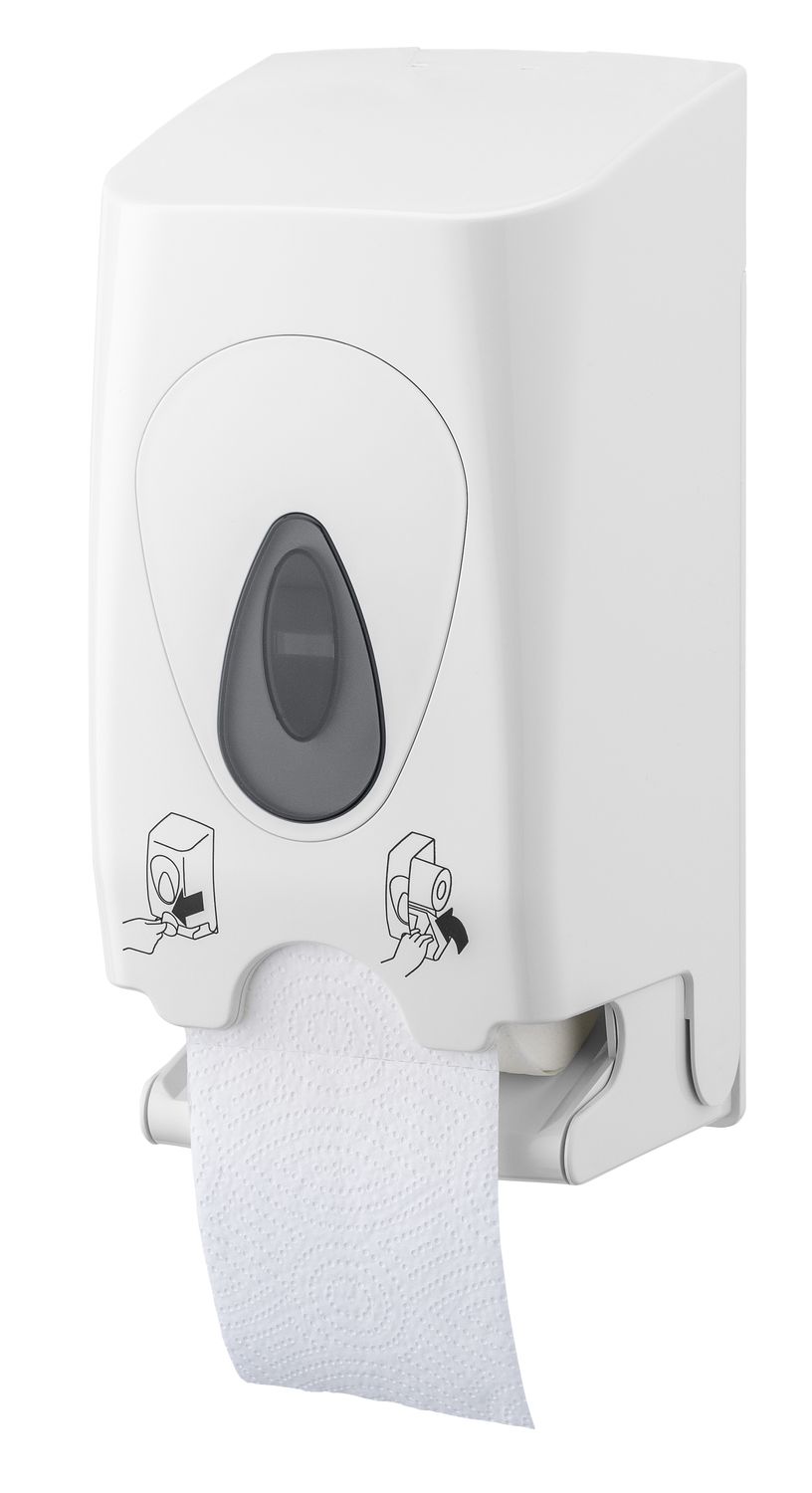 Porta carta igienica, porta rotolo carta igienica, dispenser carta igienica  - PQDuo, per 2 rotoli, plastica