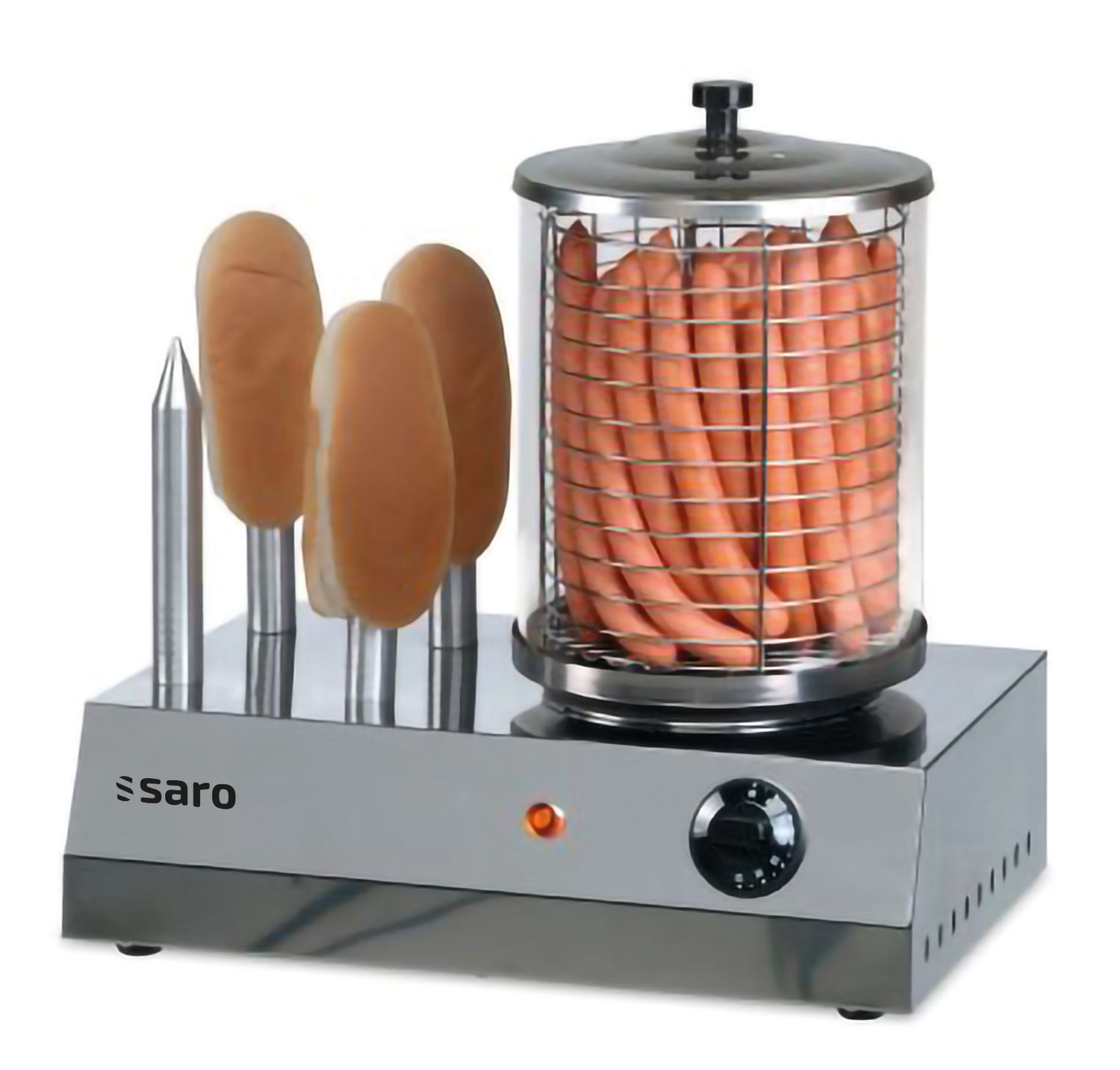Macchina per hot dog, scalda hot dog, scalda salsicce - Modello CS-400,  acciaio inox 