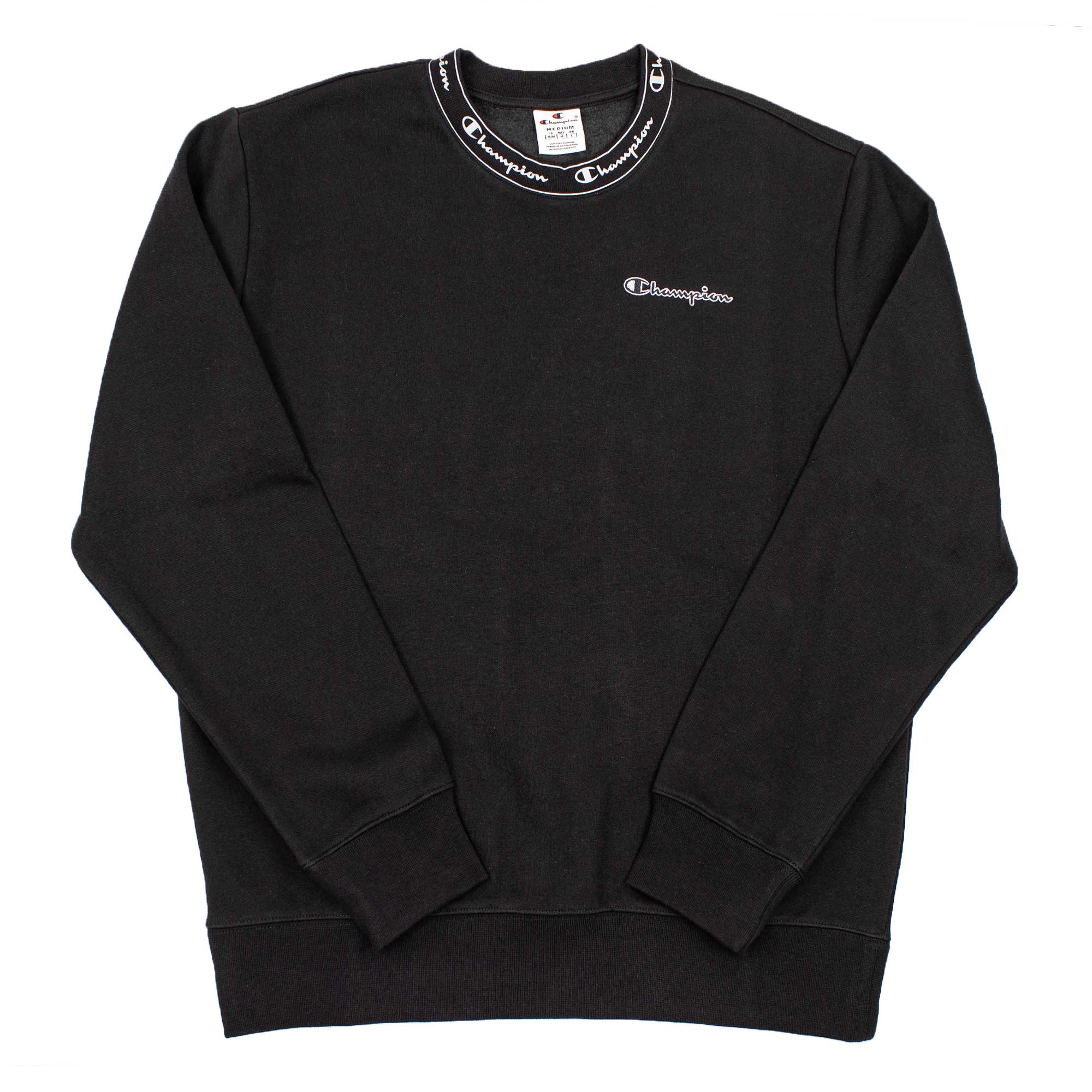 CHAMPION: crewneck sweatshirt with logo - Black 1