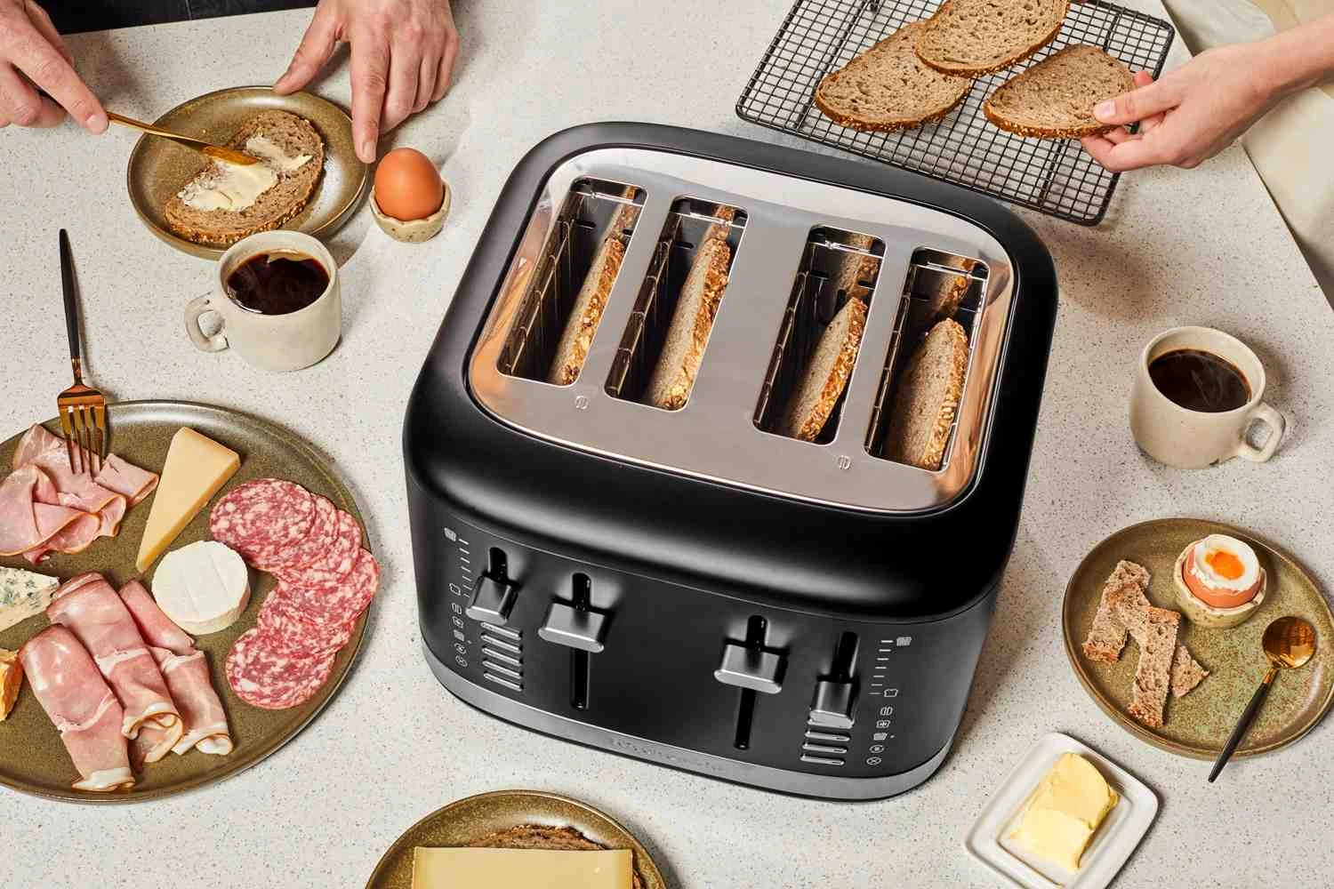 KitchenAid 4-Scheiben Toaster Artisan 5KMT4109-Matt Schwarz