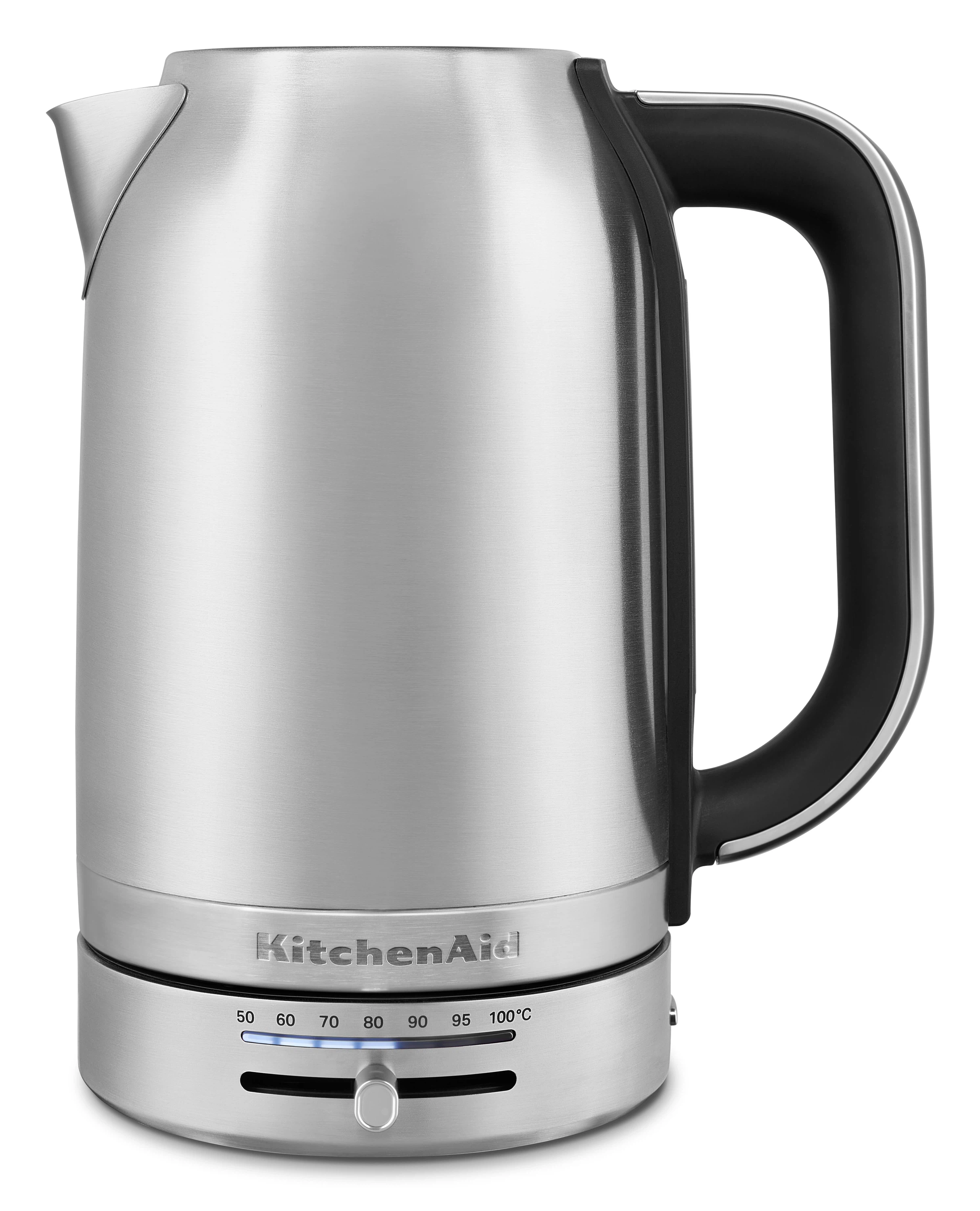 KitchenAid Frühstückspaket inkl. Wasserkocher 5KEK1701, Toaster 5KMT2109 + Brötchenaufsatz-Edelstahl / Gebürstetes Metall