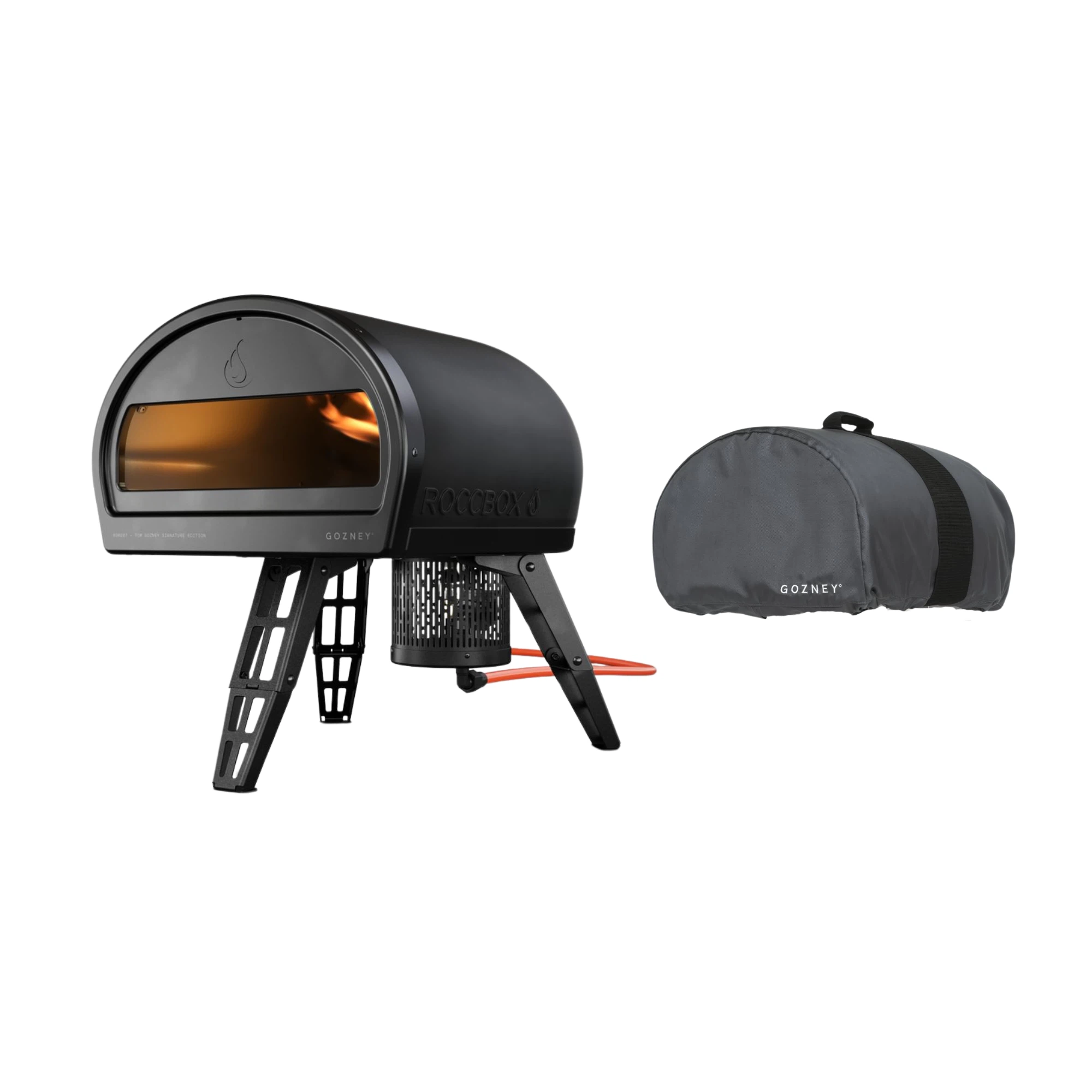 Gozney Roccbox Pizzaofen Basis-Paket mit Abdeckhaube-Matt Schwarz