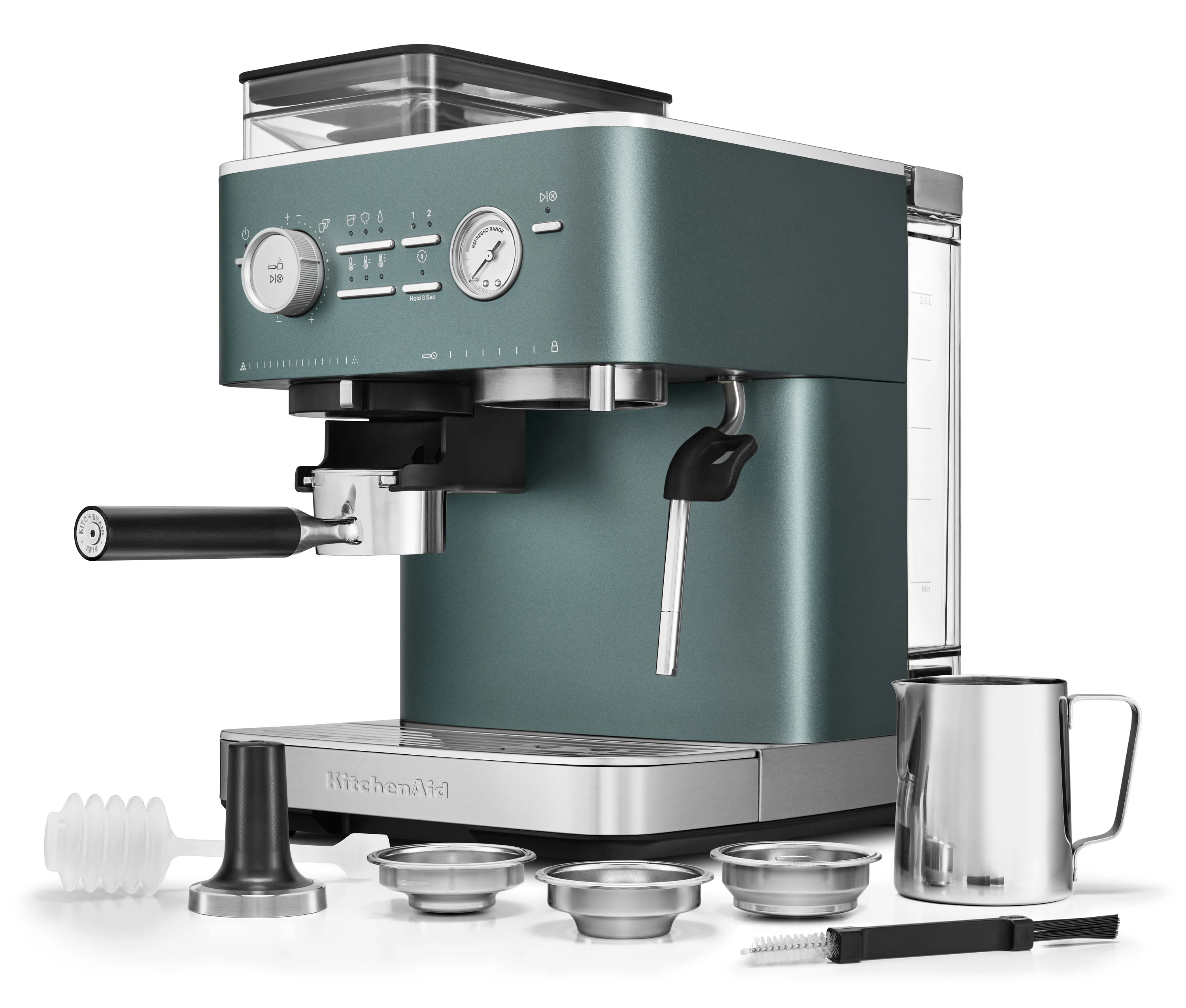 KitchenAid halbautomatische Espressomaschine mit Gratmahlwerk 5KES6551 inkl. GRATIS Illy Exploration Kit-Juniper (Wacholder)