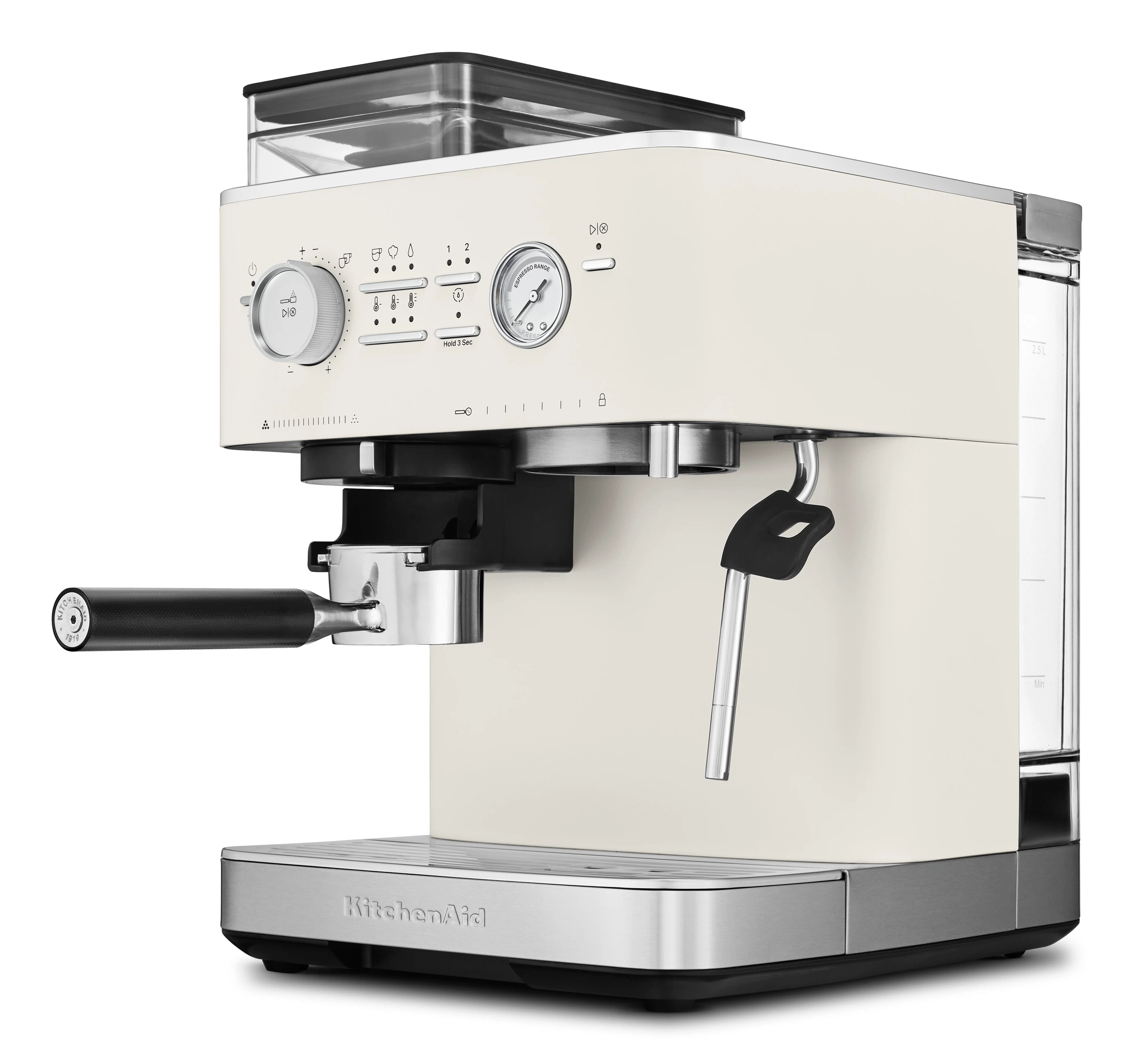 KitchenAid halbautomatische Espressomaschine mit Gratmahlwerk 5KES6551 inkl. GRATIS Illy Exploration Kit-Porcelain White