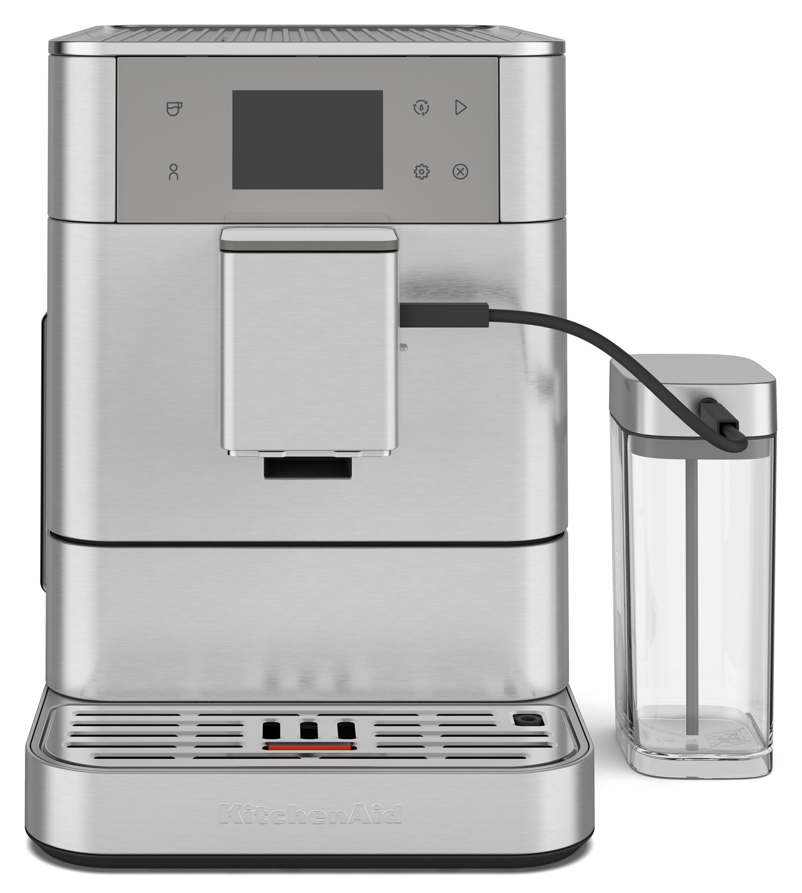 KitchenAid Espresso Collection vollautomatische Espressomaschine KF7 5KES8557 inkl. GRATIS Kaffee und Espressotasse-Edelstahl / Gebürstetes Metall