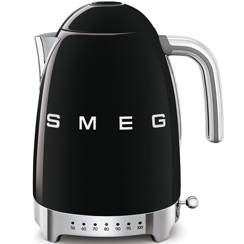 Smeg 50's Wasserkocher mit regelbarer Temperatureinstellung-Schwarz