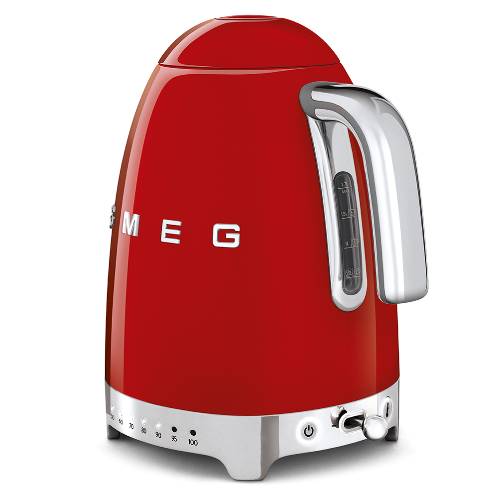 Smeg 50's Wasserkocher mit regelbarer Temperatureinstellung-Rot