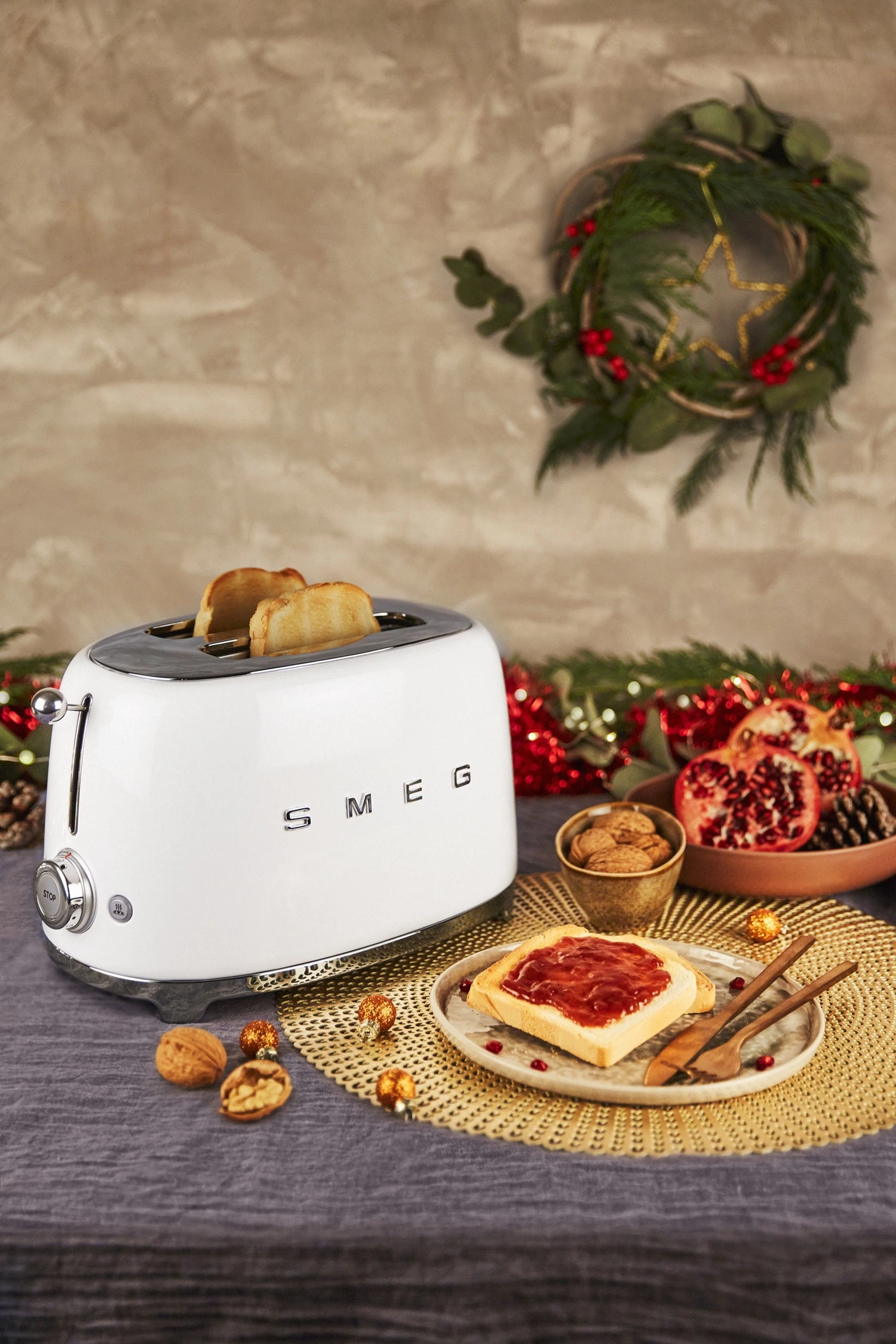 Smeg 50's 2-Schlitz Toaster-Weiß