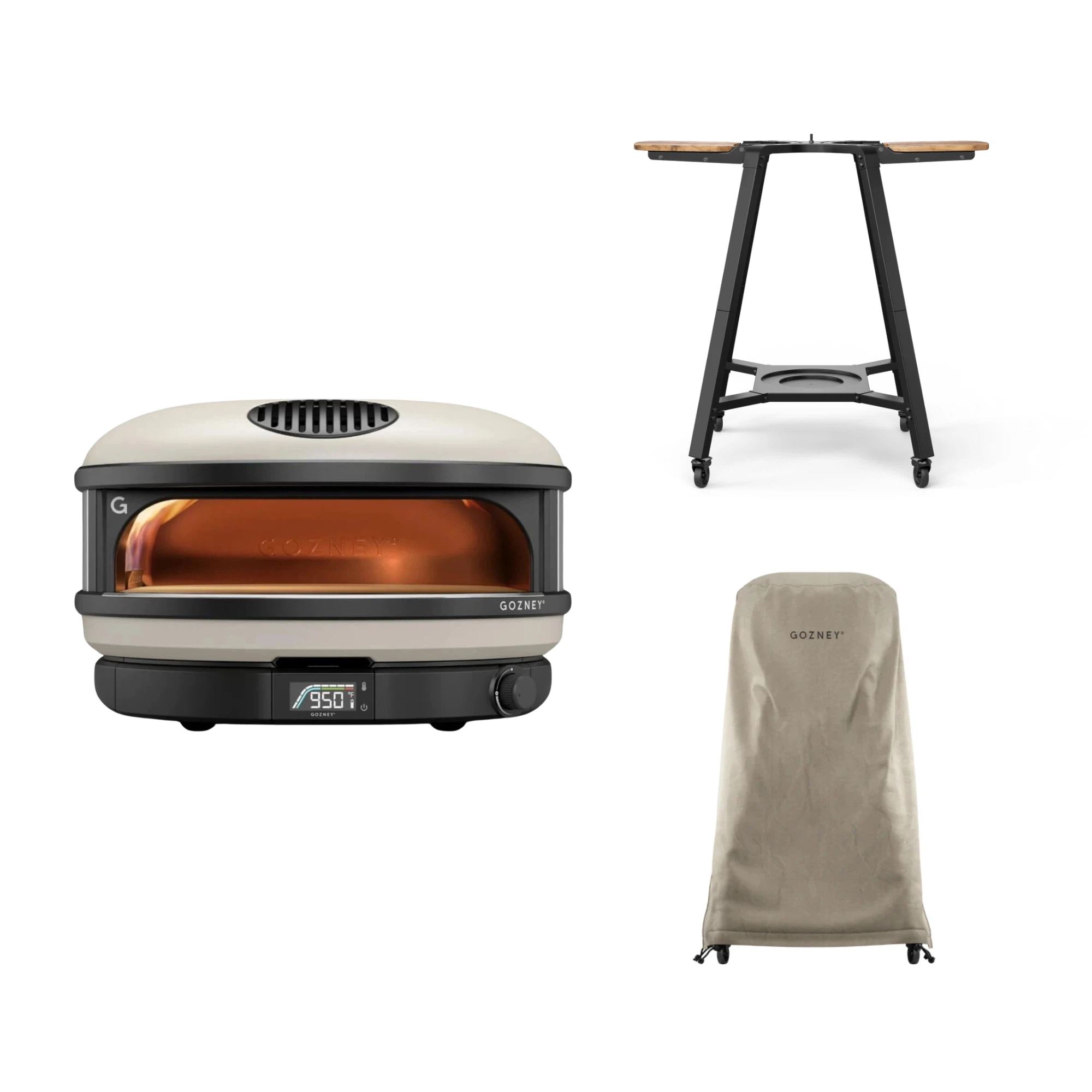 Gozney Arc XL Pizzaofen + Abdeckhaube lang + Standfuß-Crème