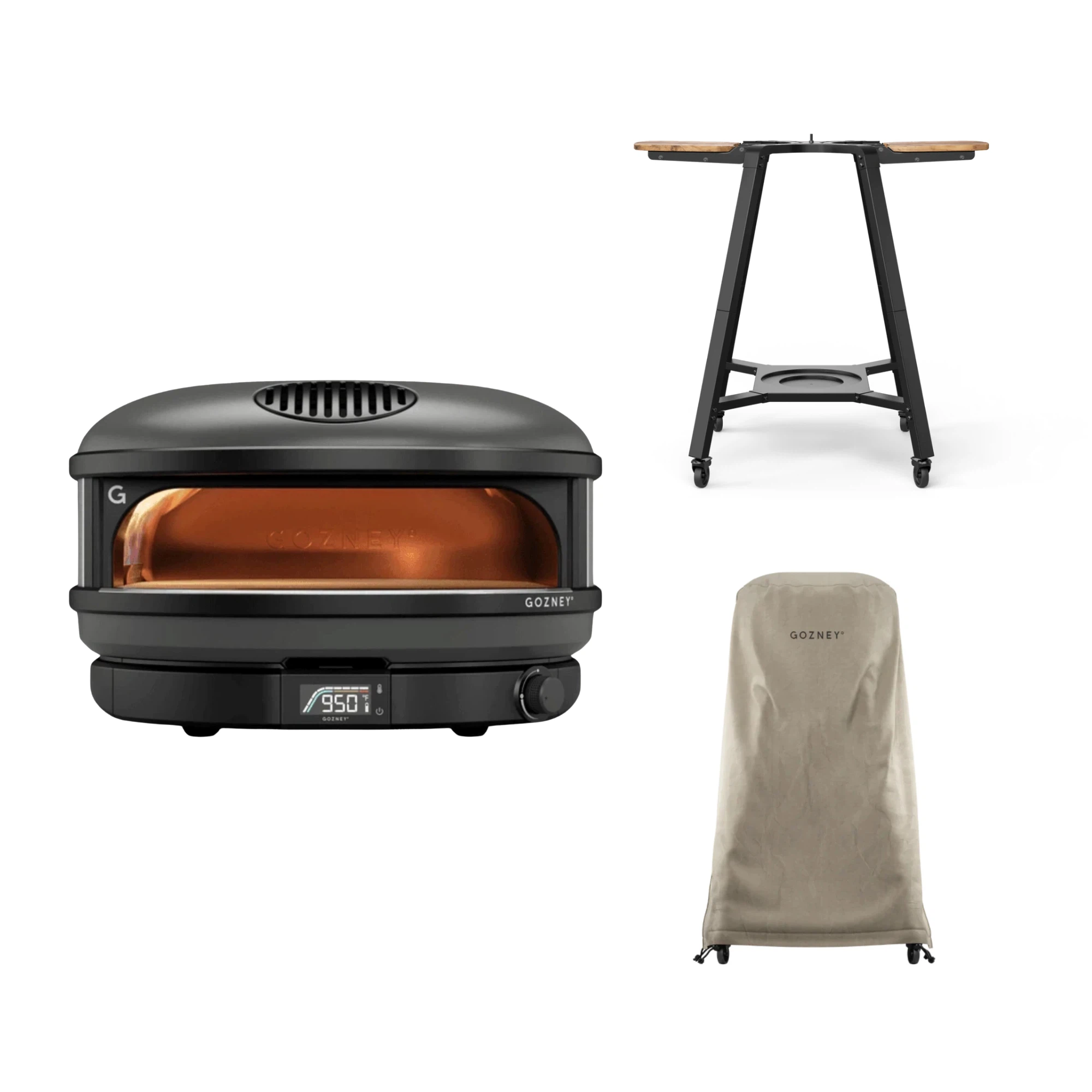 Gozney Arc XL Pizzaofen + Abdeckhaube lang + Standfuß-Off Black