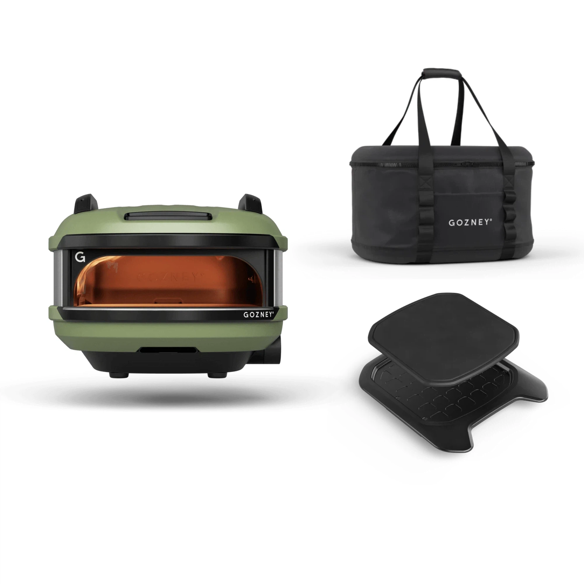 Gozney Tread Pizzaofen + Transporttasche + Roof Rack-Olivgrün