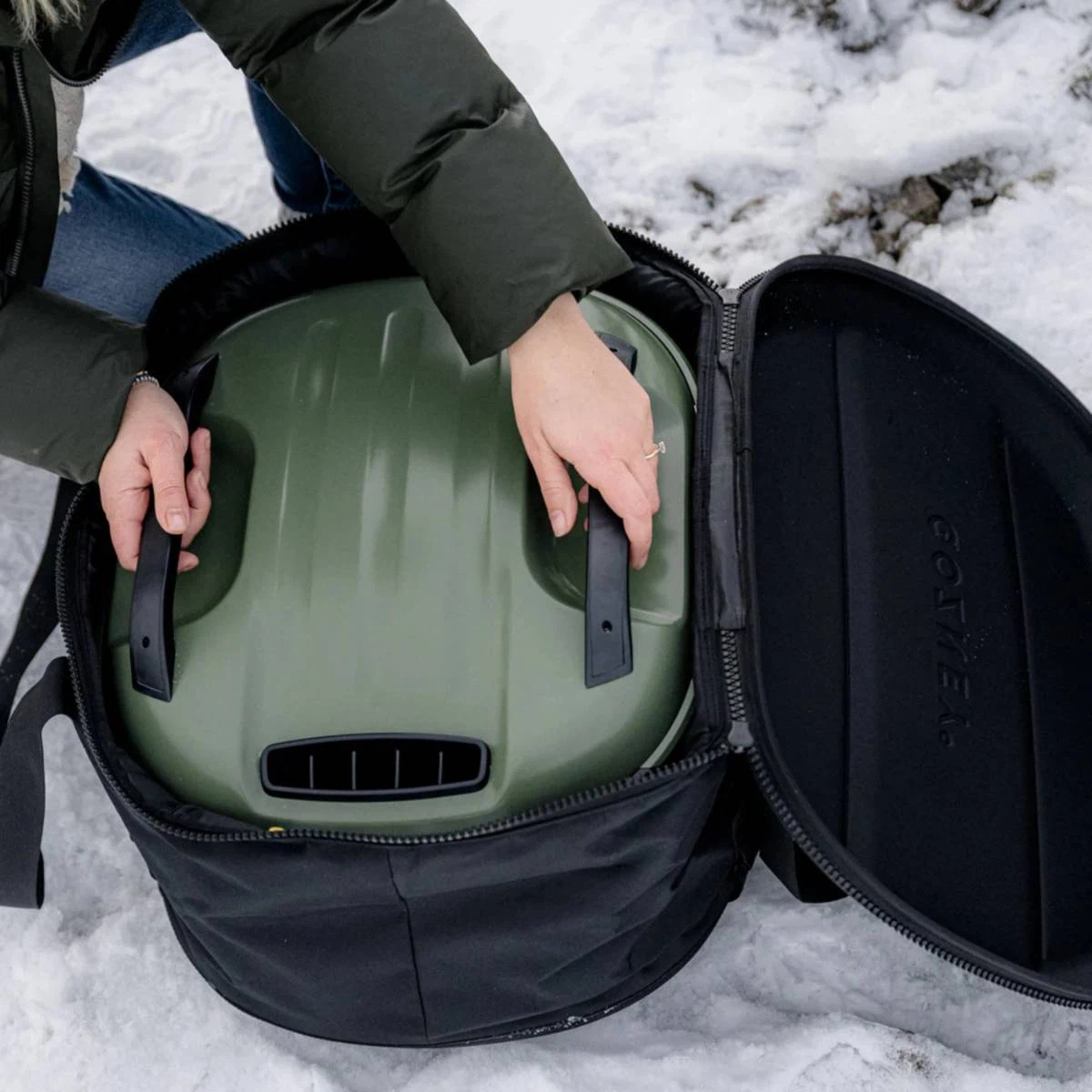 Gozney Tread Pizzaofen + Transporttasche + Roof Rack-Olivgrün