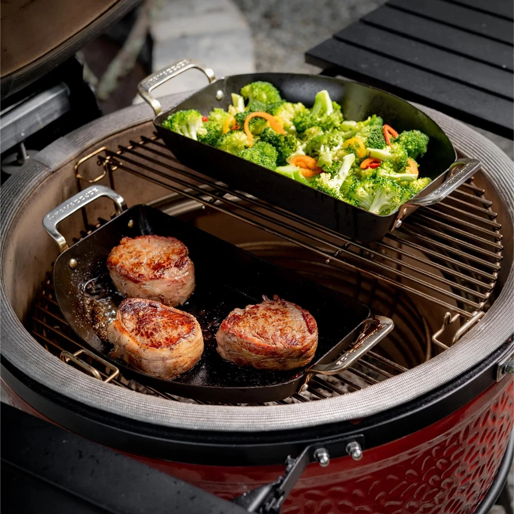 Kamado Joe Karbon Steel Halbmond-Pfannenset-Default Title