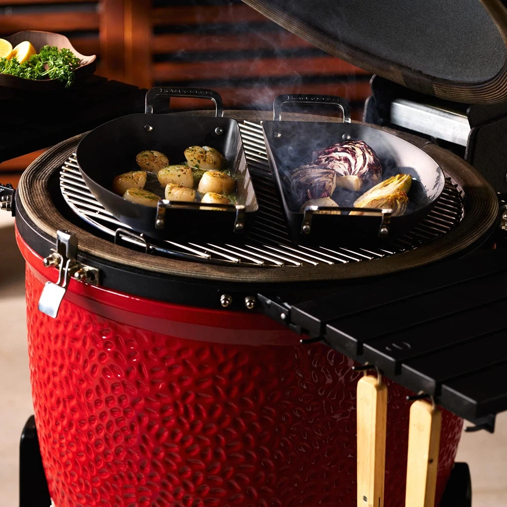 Kamado Joe Karbon Steel Halbmond-Pfannenset-Default Title