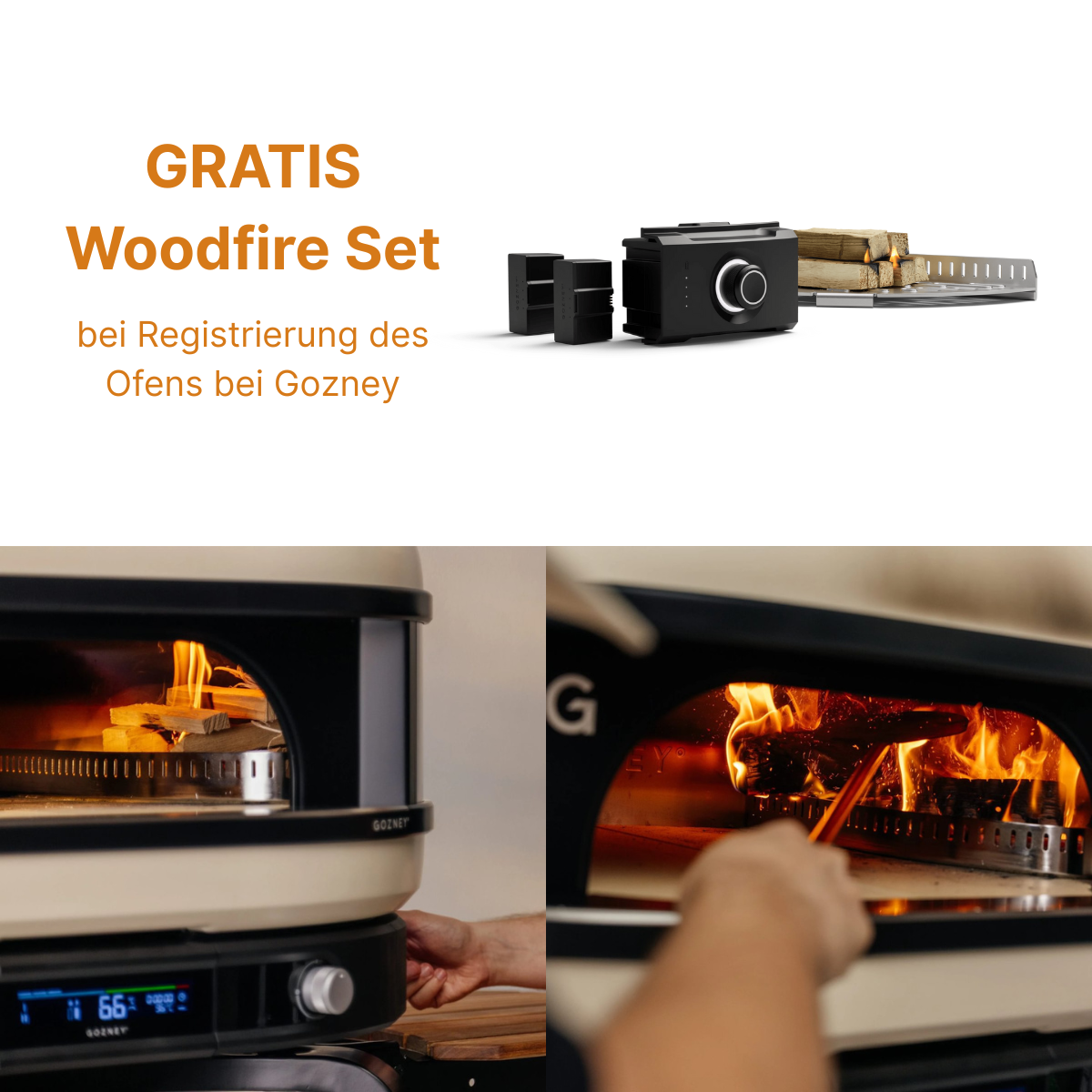 Gozney Dome XL Pizzaofen + gratis Woodfire Set-Crème