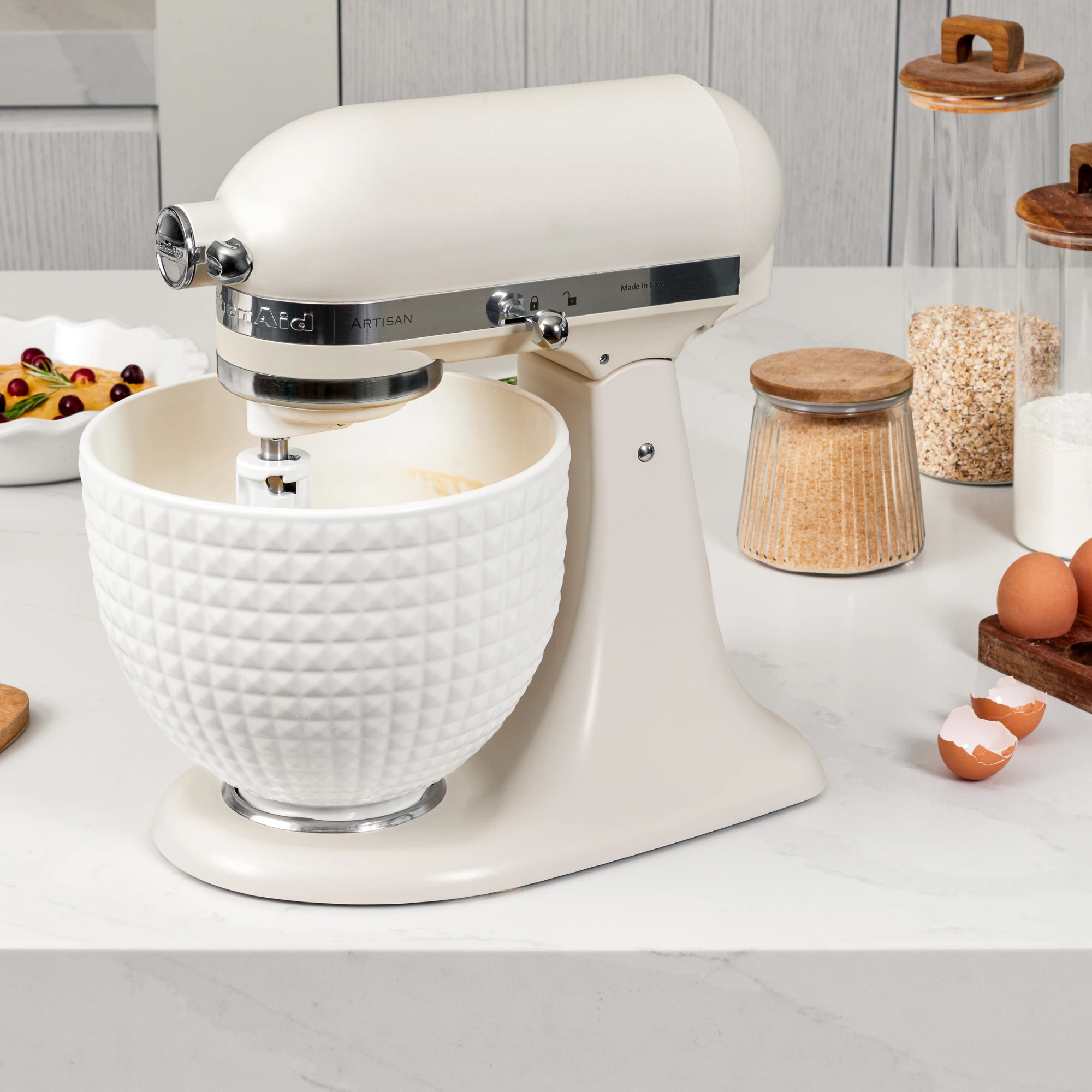 Monochrome Collection: KitchenAid Artisan 4,7 Liter Porcelain White KSM156 Küchenmaschine-Default Title