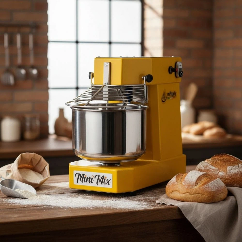 MFItaly MINIMIX STD5 Spiral-Knetmaschine-Gelb