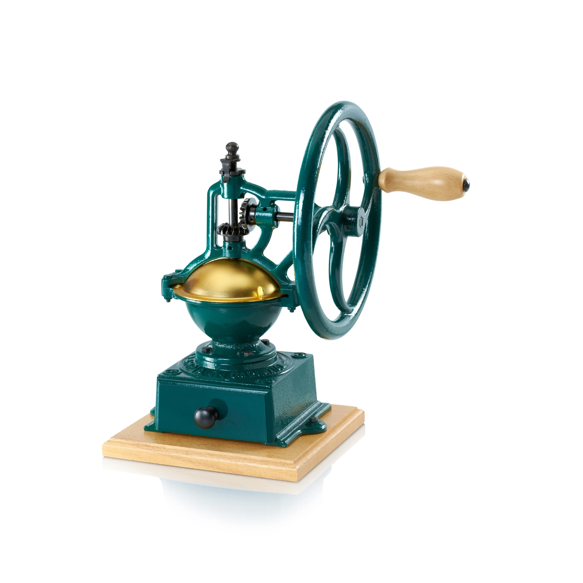 Tre Spade Kaffeemühle MC 140 mit Schwungrad-Grün