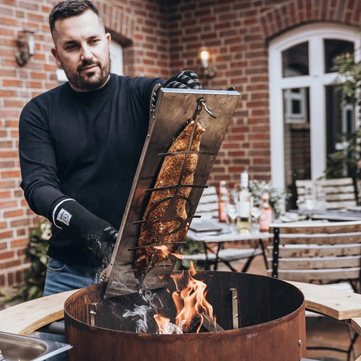 MOESTA BJÖRN Flammlachsbrett aus Edelstahl-Default Title