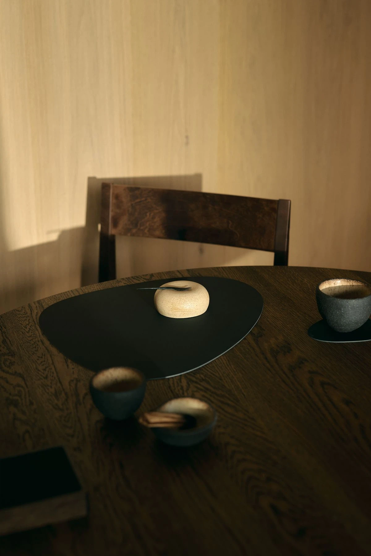 LIND DNA Tischset L Nupo 2-er Set-Curve / Black Ink