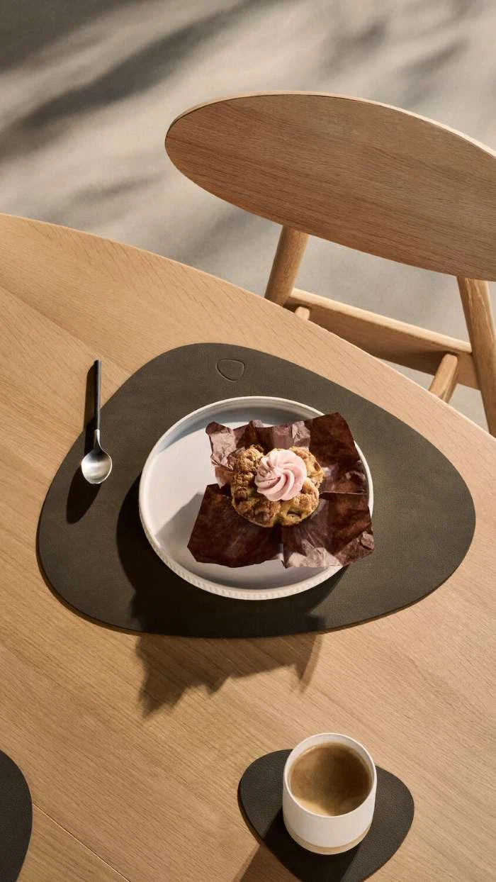 LIND DNA Tischset L Nupo 2-er Set-Curve / Caviar