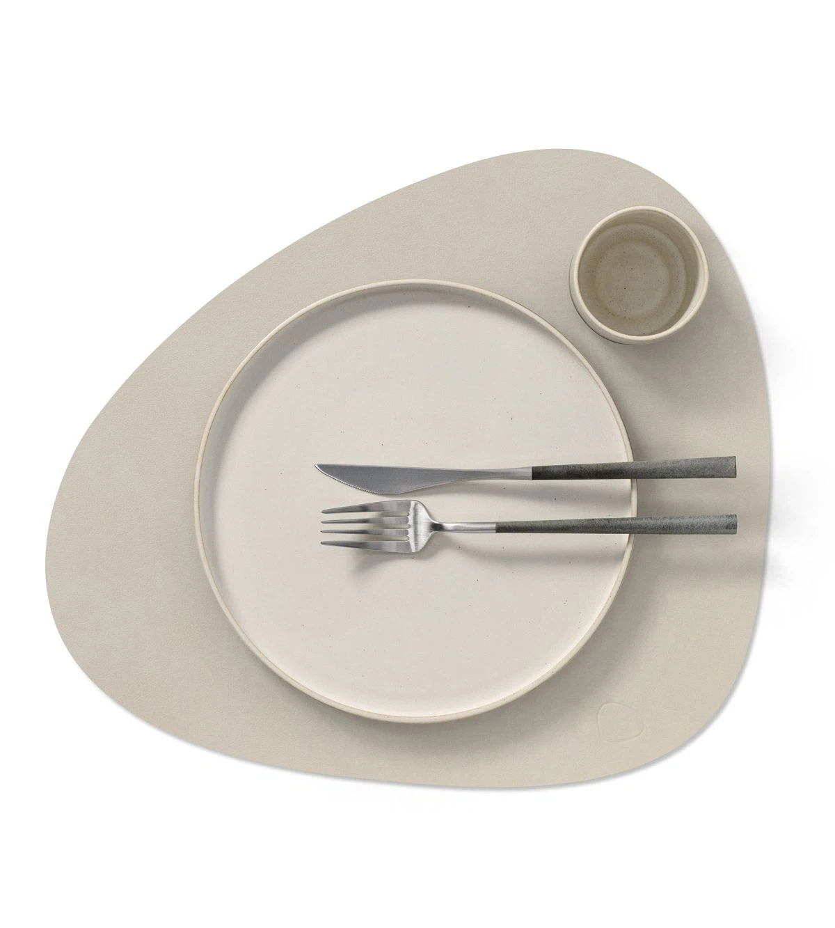 LIND DNA Tischset L Nupo 4-er Set-Curve / Oyster White