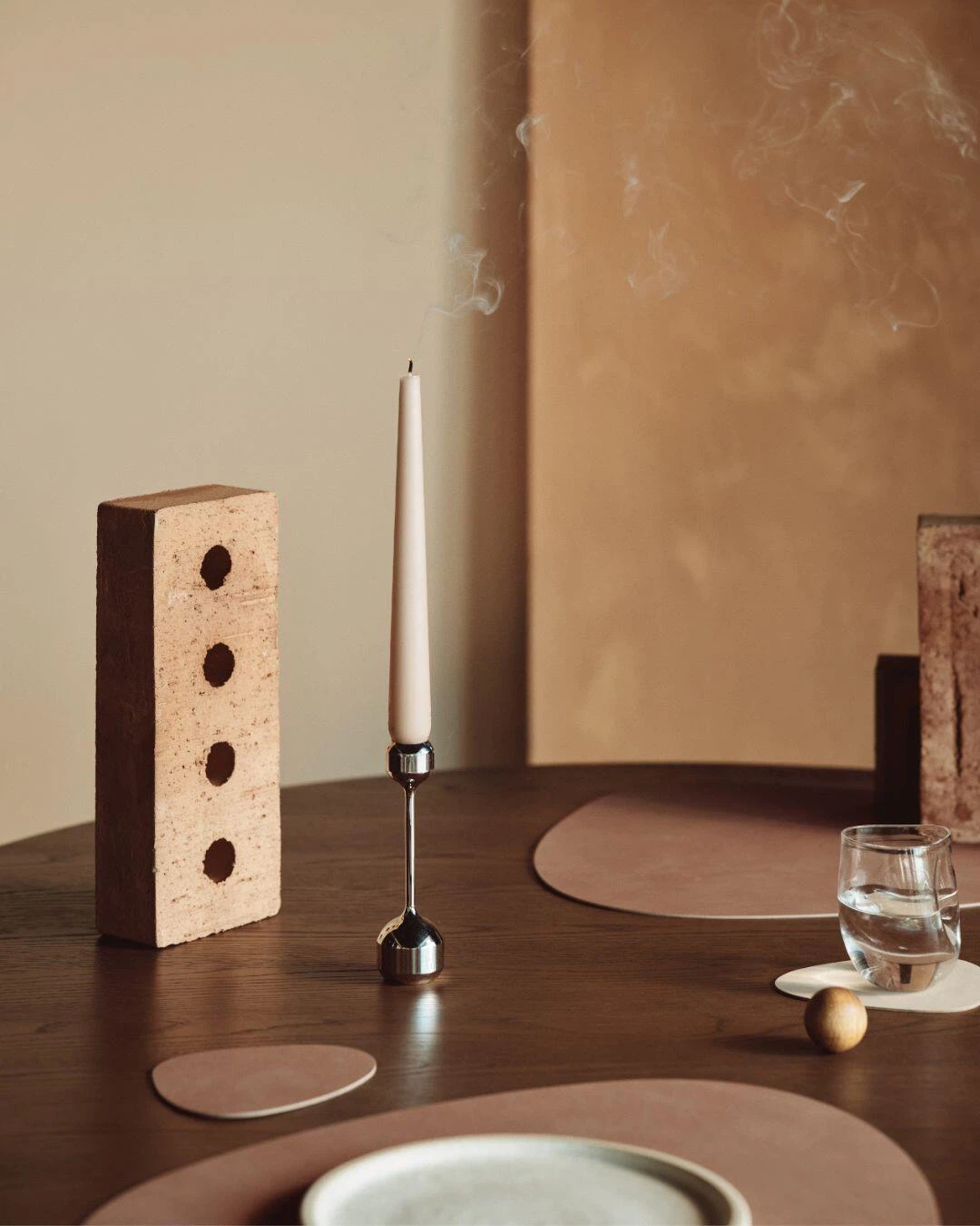 LIND DNA Tischset L Nupo 4-er Set-Curve / Sand