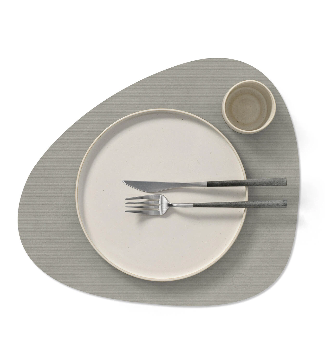 LIND DNA Tischset L Corduroy 6-er Set-Curve / Light Grey