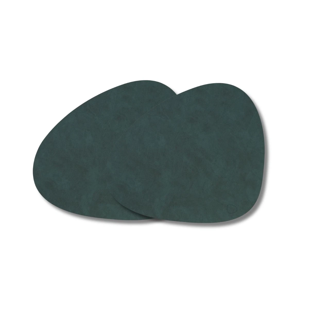 LIND DNA Tischset L Nupo 2-er Set-Curve / Dark Green