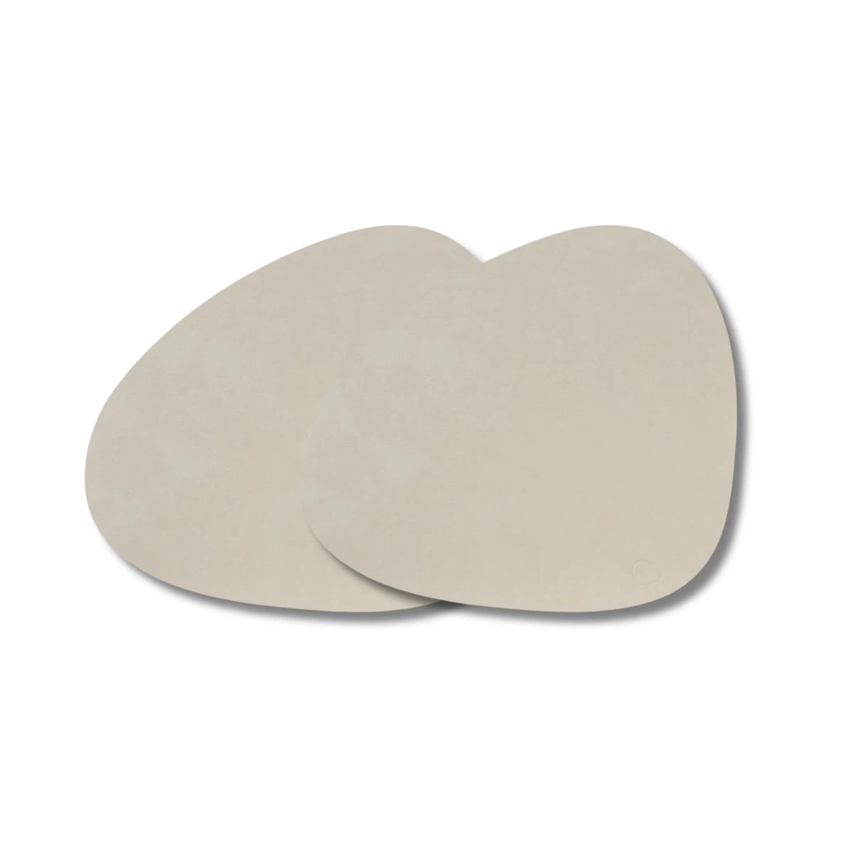 LIND DNA Tischset L Nupo 2-er Set-Curve / Oyster White