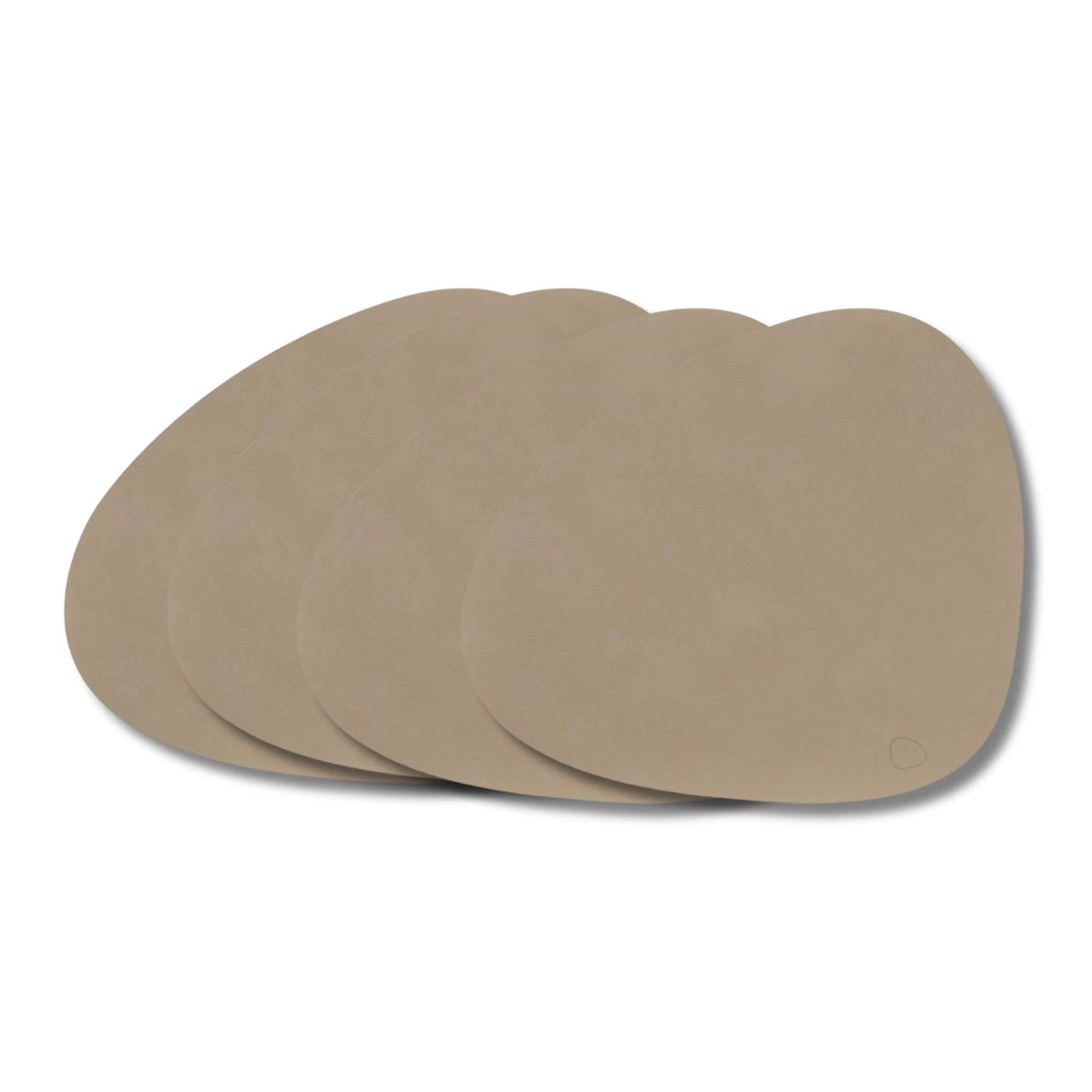 LIND DNA Tischset L Nupo 4-er Set-Curve / Clay Brown