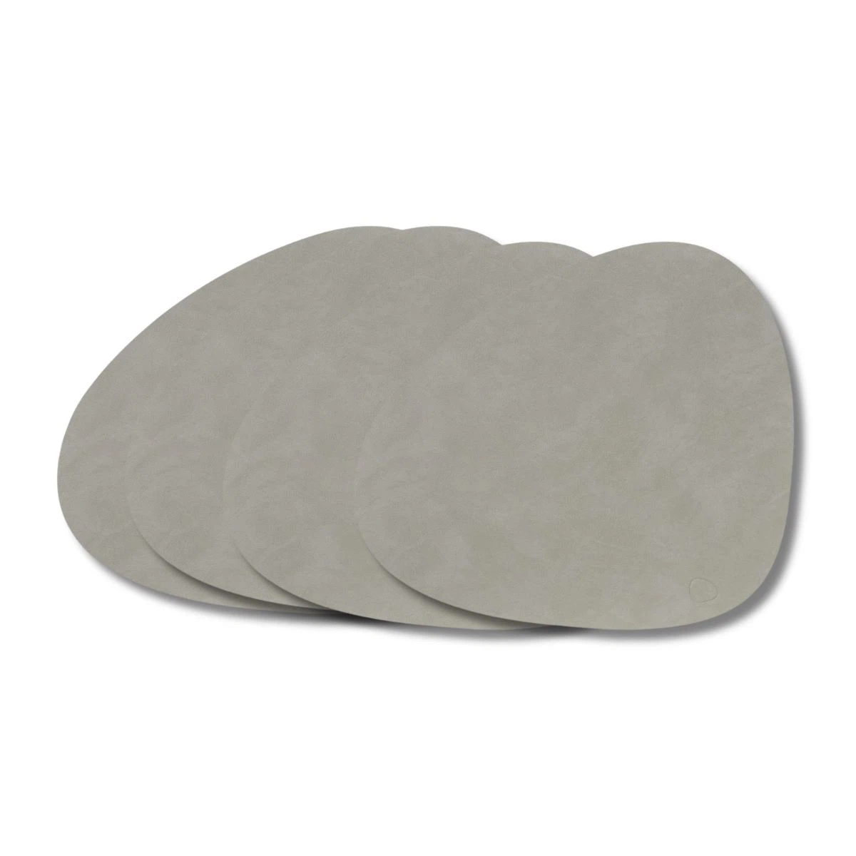 LIND DNA Tischset L Nupo 4-er Set-Curve / Light Grey