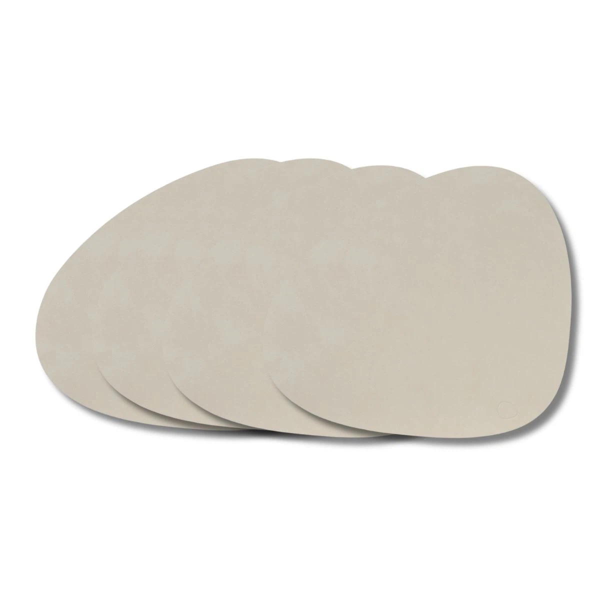 LIND DNA Tischset L Nupo 4-er Set-Curve / Oyster White