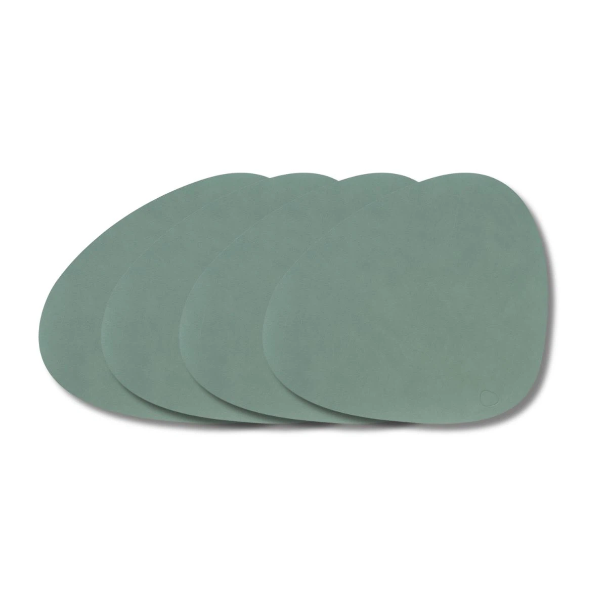 LIND DNA Tischset L Nupo 4-er Set-Curve / Pastel Green