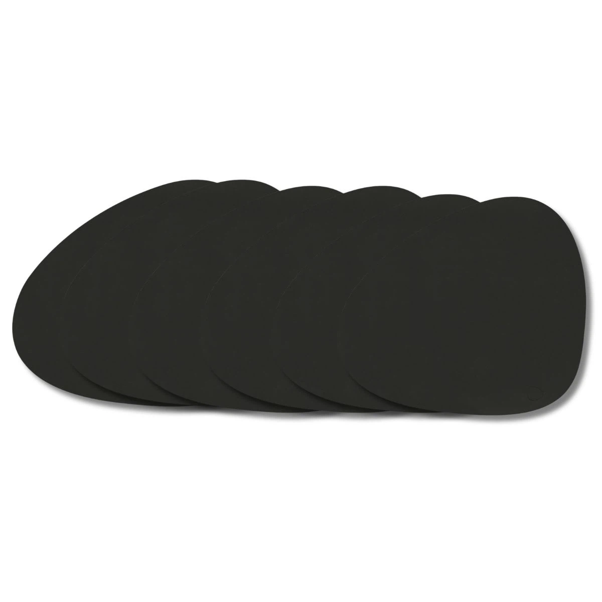 LIND DNA Tischset L Nupo 6-er Set-Black Ink / Curve