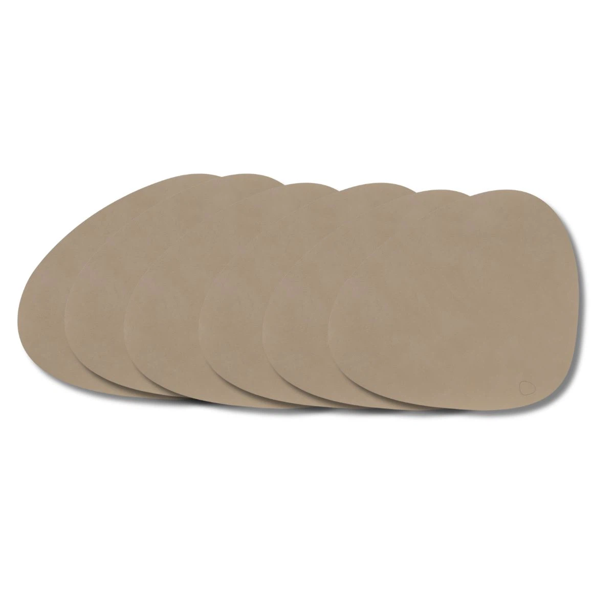LIND DNA Tischset L Nupo 6-er Set-Clay Brown / Curve