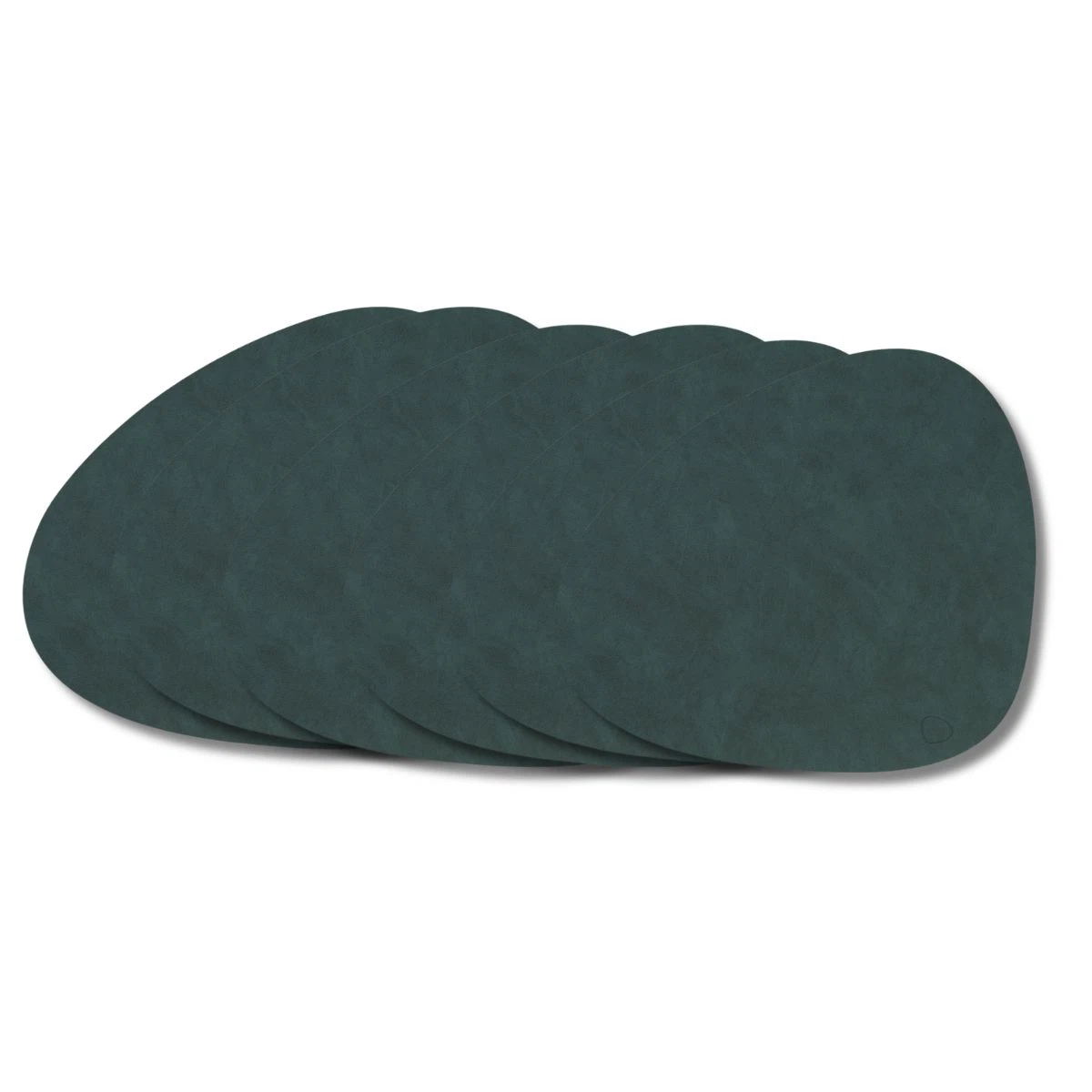 LIND DNA Tischset L Nupo 6-er Set-Dark Green / Curve