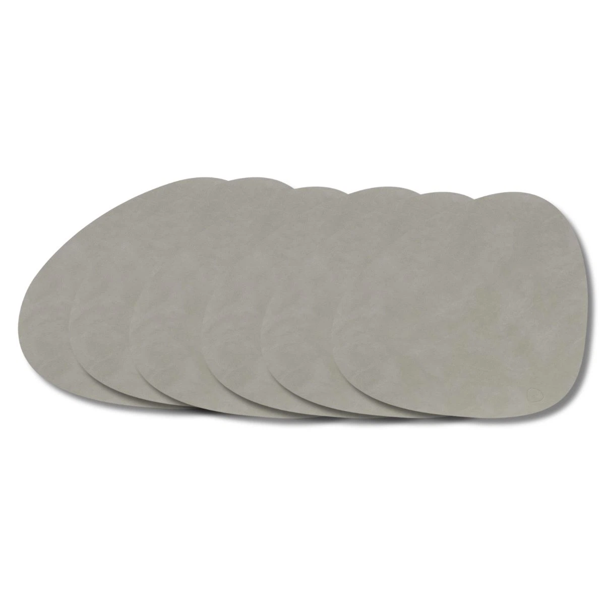 LIND DNA Tischset L Nupo 6-er Set-Light Grey / Curve