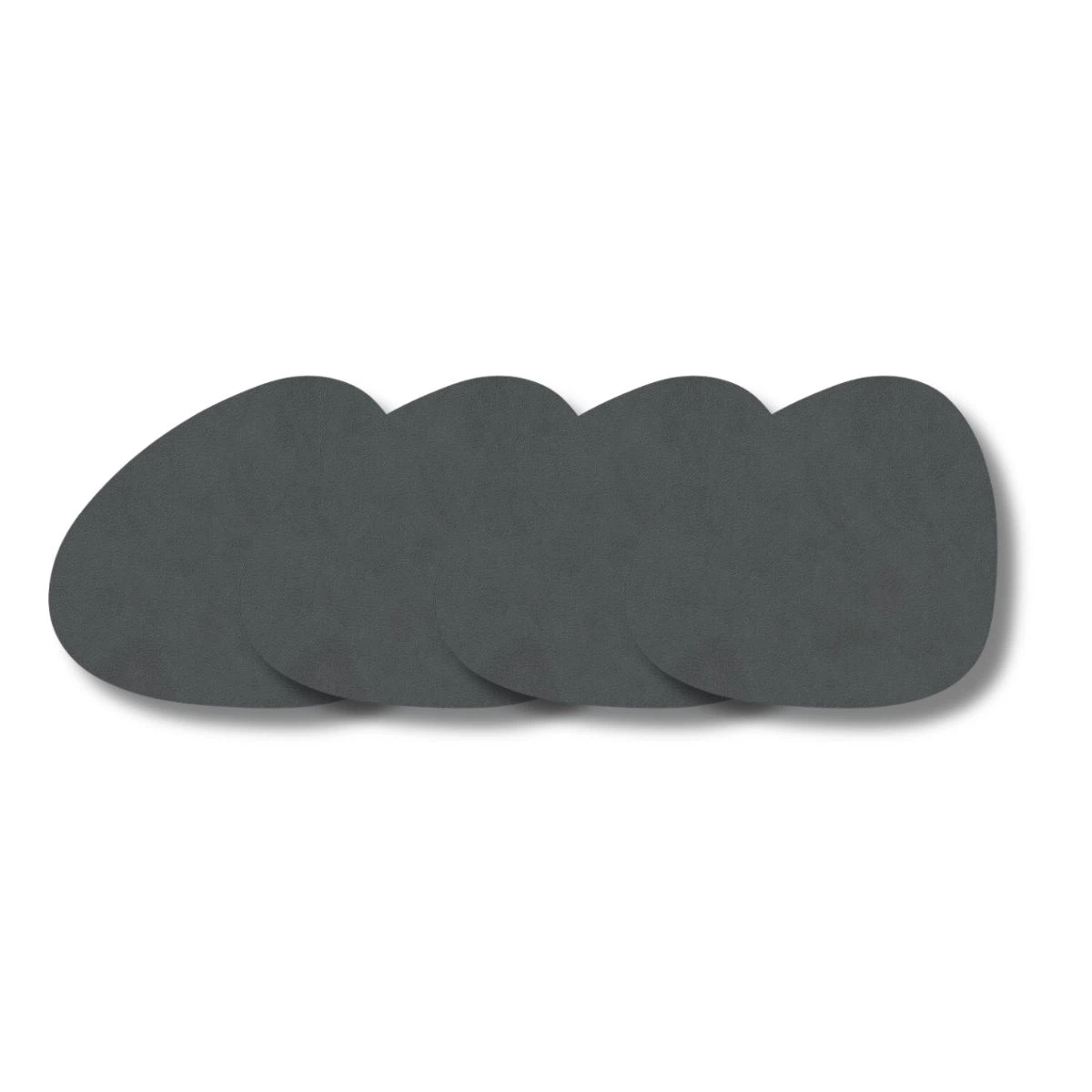 LIND DNA Glasuntersetzer Nupo 4-er Set-Curve / Anthracite