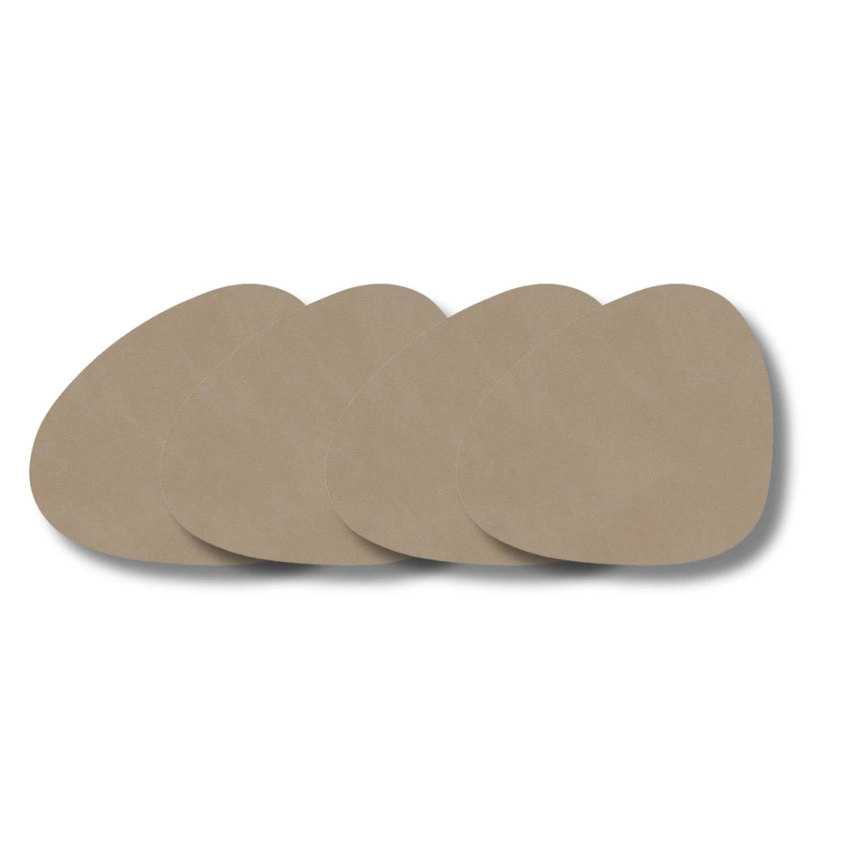 LIND DNA Glasuntersetzer Nupo 4-er Set-Curve / Clay Brown