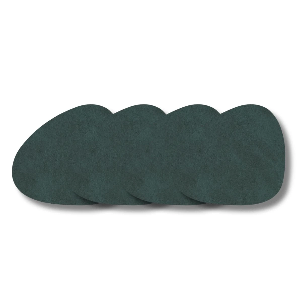 LIND DNA Glasuntersetzer Nupo 4-er Set-Curve / Dark Green