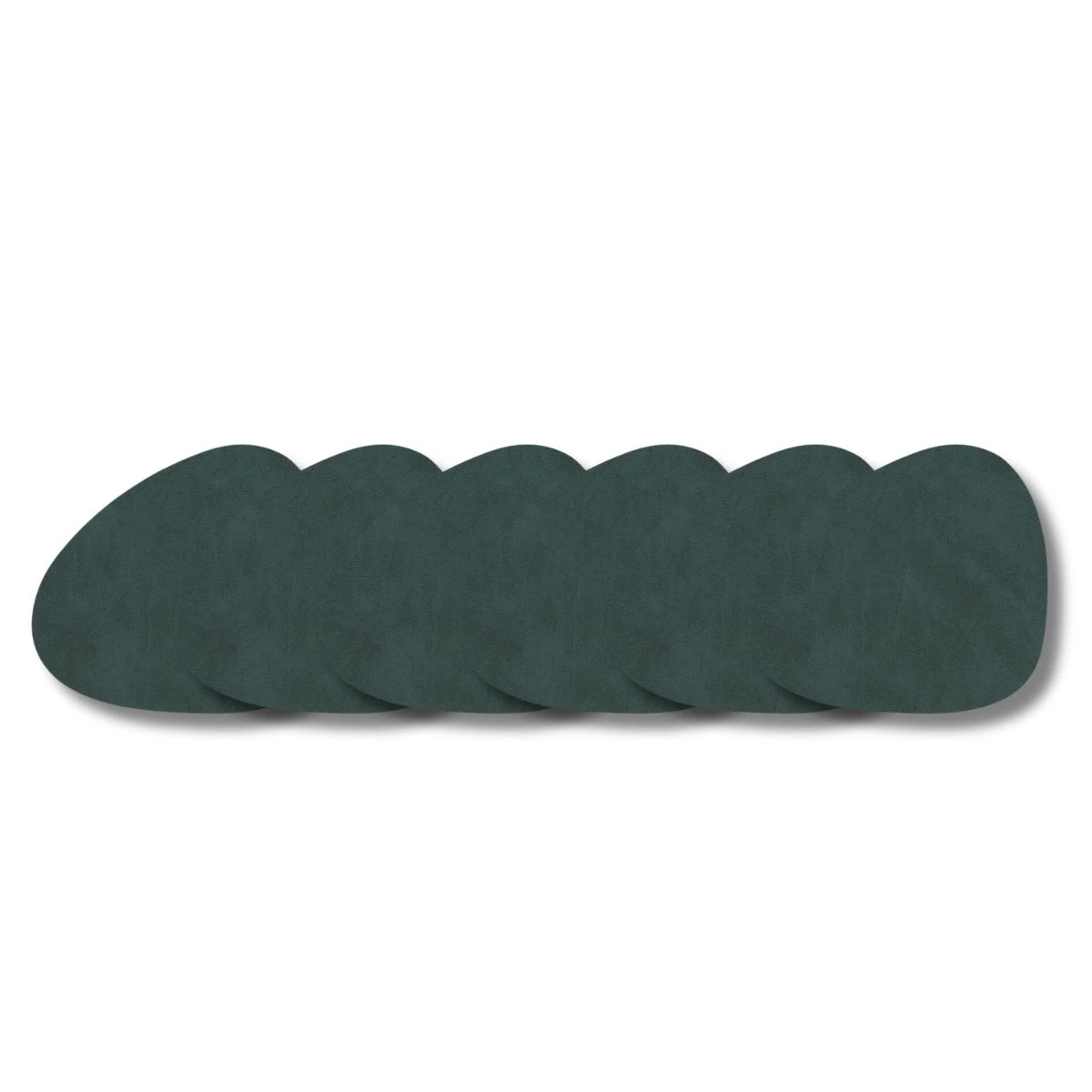 LIND DNA Glasuntersetzer Nupo 6-er Set-Curve / Dark Green
