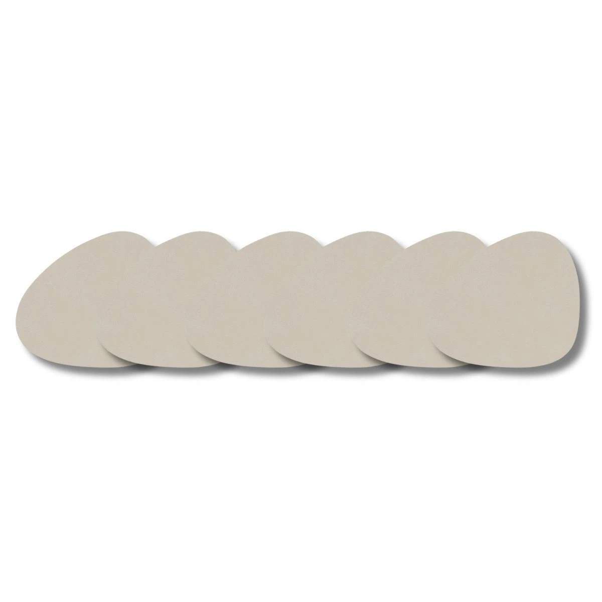 LIND DNA Glasuntersetzer Nupo 6-er Set-Curve / Oyster White