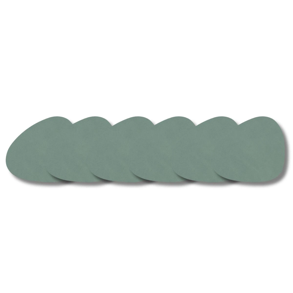LIND DNA Glasuntersetzer Nupo 6-er Set-Curve / Pastel Green