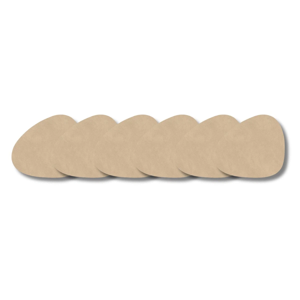LIND DNA Glasuntersetzer Nupo 6-er Set-Curve / Sand