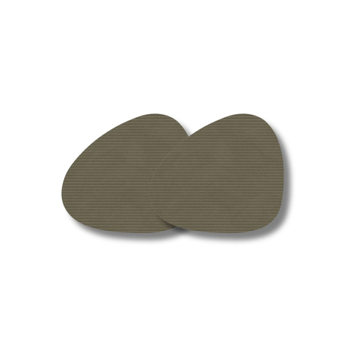 LIND DNA Glasuntersetzer Corduroy 2-er Set-Curve / Army Green