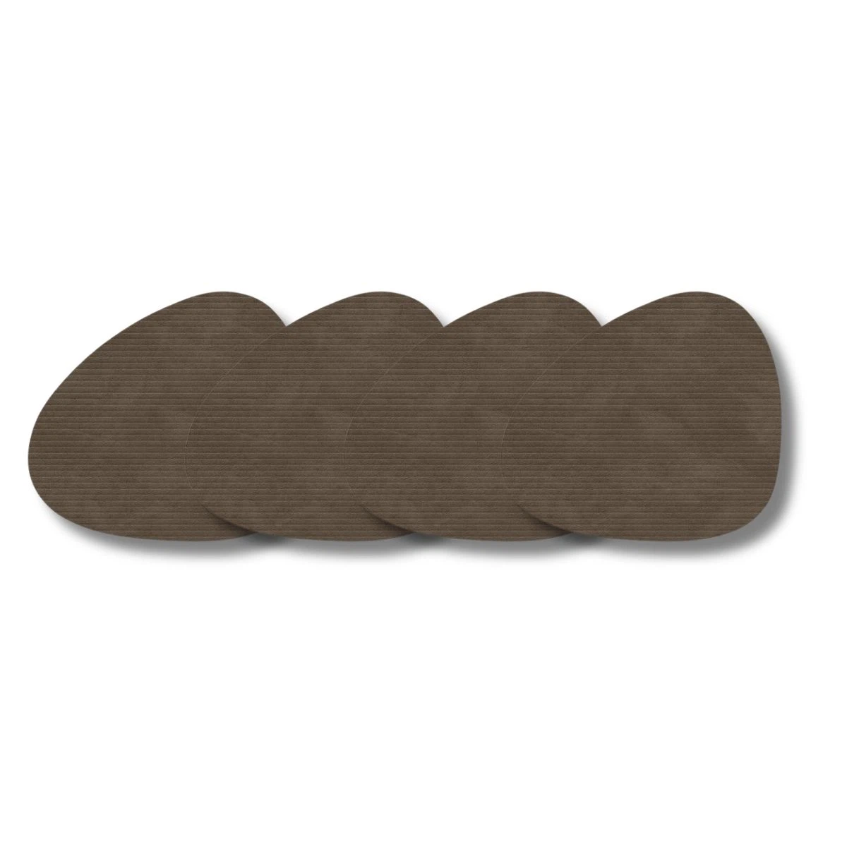 LIND DNA Glasuntersetzer Corduroy 4-er Set-Curve / Caviar